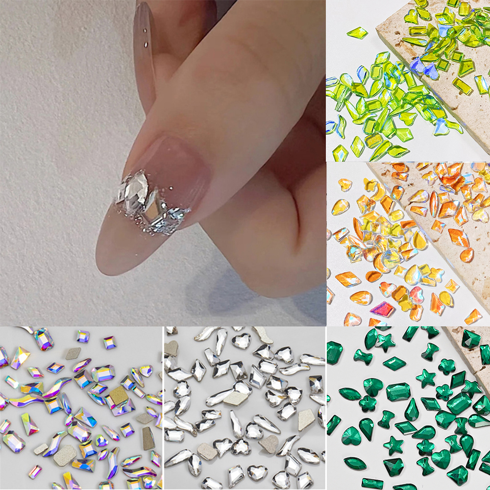 Best of 100pcs Mixed Crystal AB Nail Art Rhinestones Flatback Aurora Glass Nail Stones Gems For 3D Nails DIY Manicure Decorations Reviews & Tips