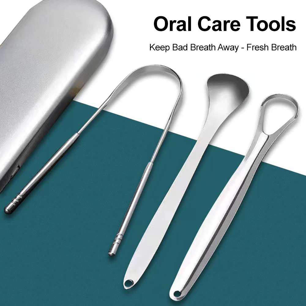 Best of Stainless Steel Tongue Scraper Cleaner Silver Tongue Fresh Cleaning Tool Kit Coated Oral Hygiene Cleaner Kit For Oral Health Reviews & Tips - Image 3