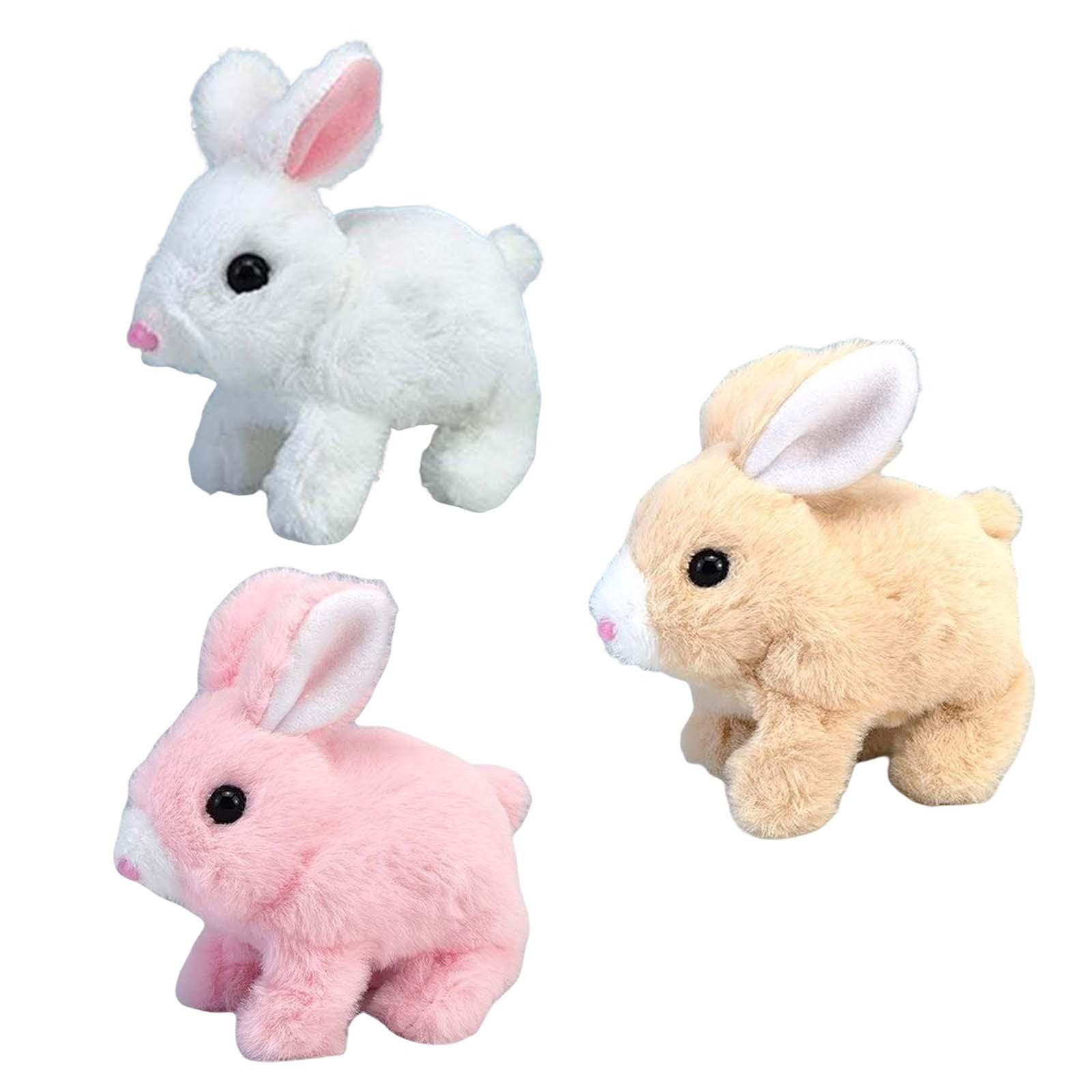 Lovely Electric Bunny Plush Toy Wiggling Ears Bunny Doll for Easter Holiday