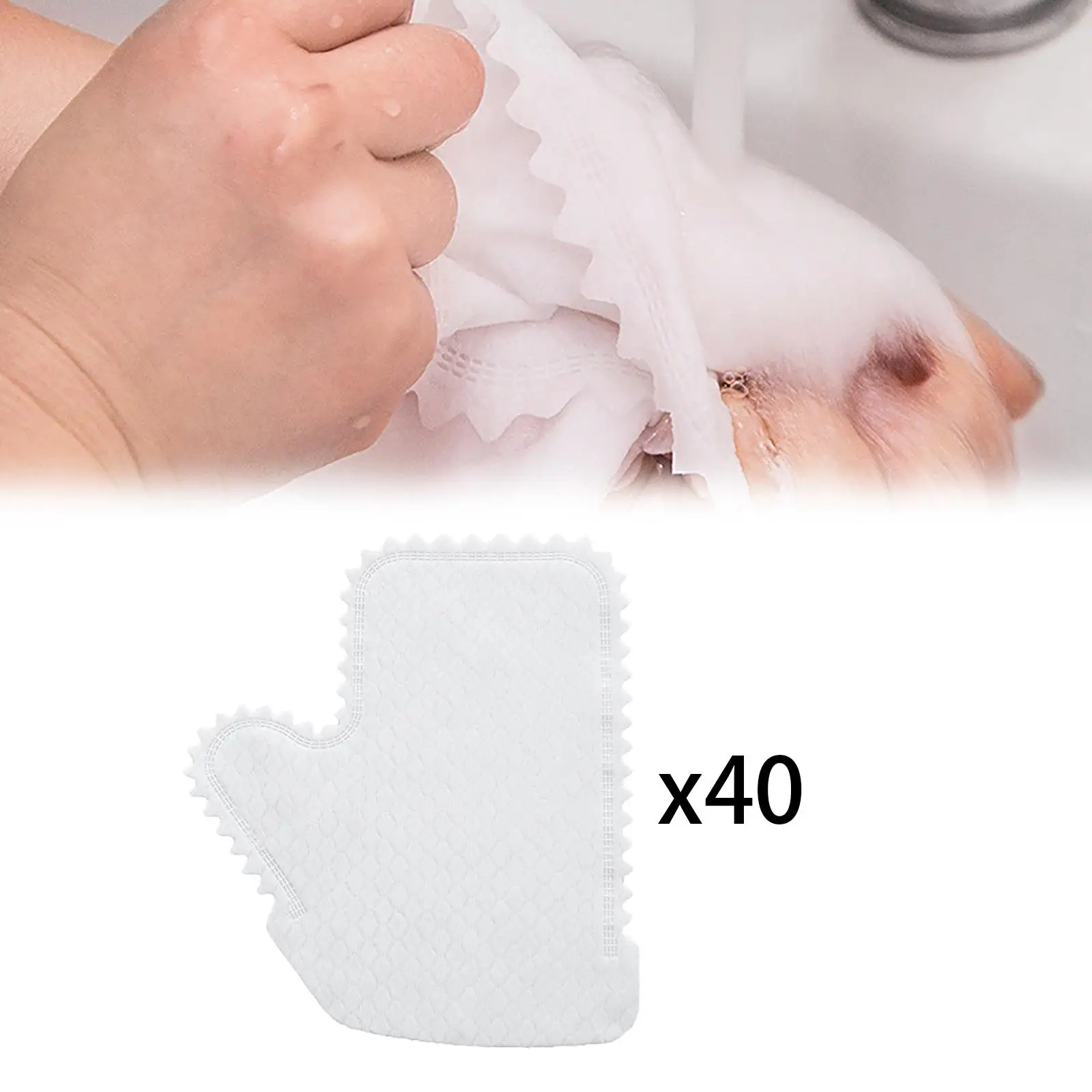 40 Pieces Dusting Cloths Gloves, Non-Woven Dust , Pet Hair Cleaning Dusting Gloves, Reusable, One Size 
