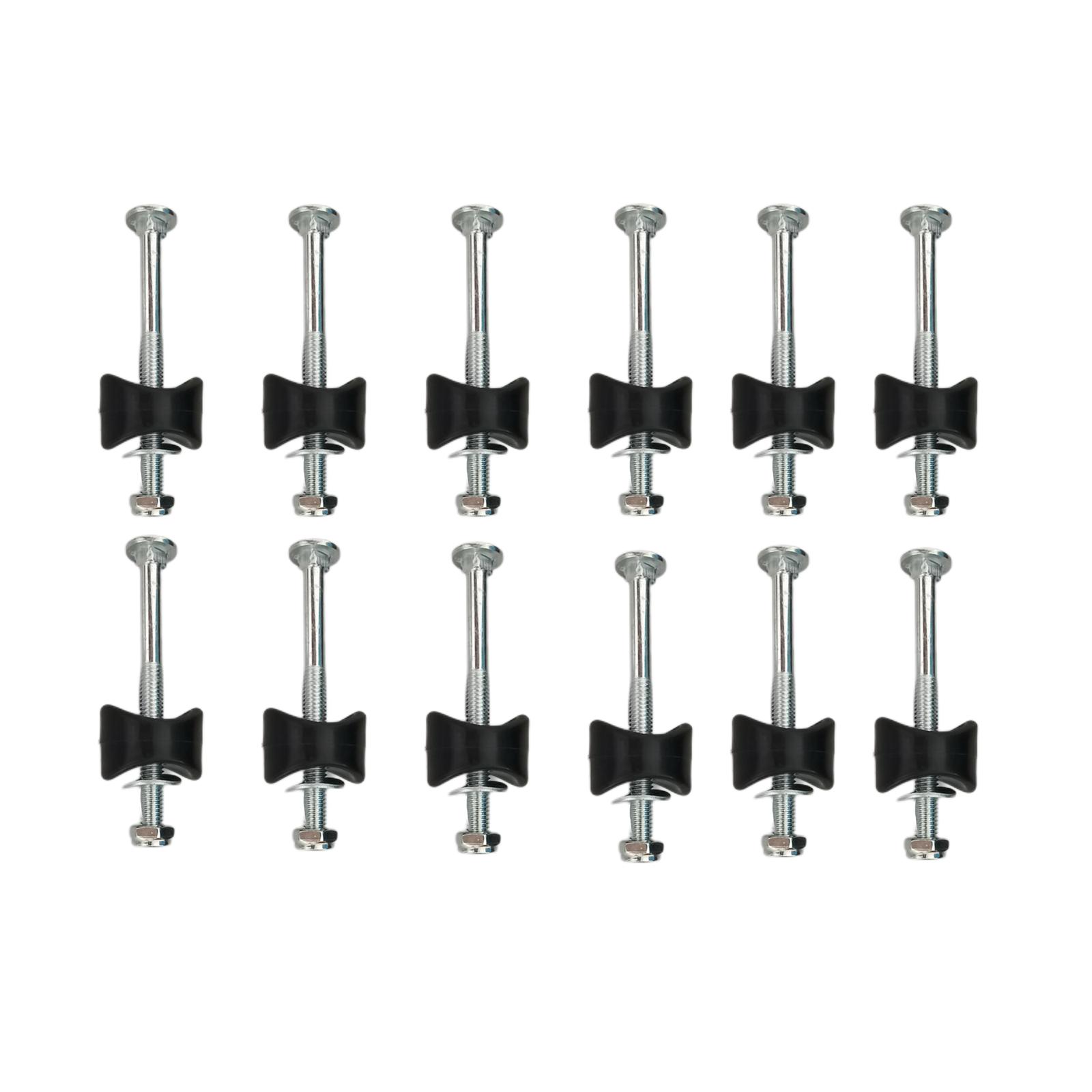 12Pcs Steel Trampoline Screws Jump Stability Tool Trampoline Accessories Dia 8mm Long 9.3cm for Large and Small Trampolines