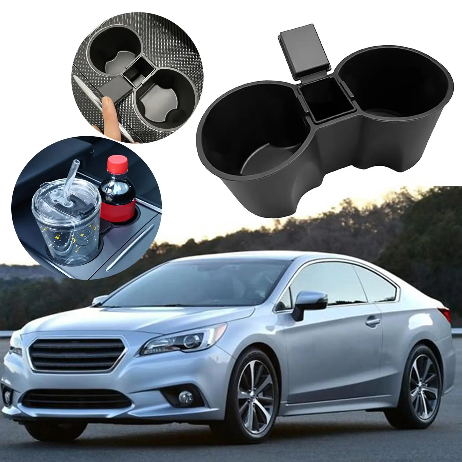 Automotive Water Cup Holder Silicone Interior Center Console Drinks Accessories Coffee Insert Bottle Cover Fits for  Model Y