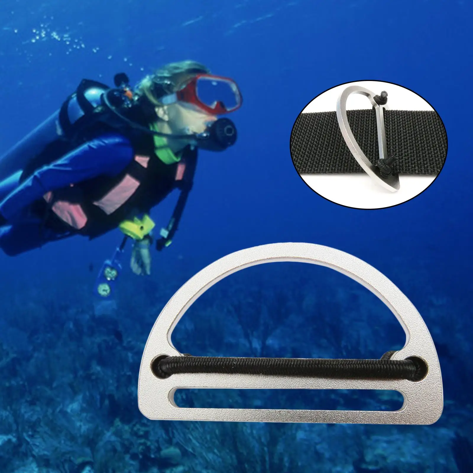 Weight  Bent D , Retainer, Stopper, BCD Accessories, for Webbing 50mm Weight Belt Swimming Surfing Scuba Diving