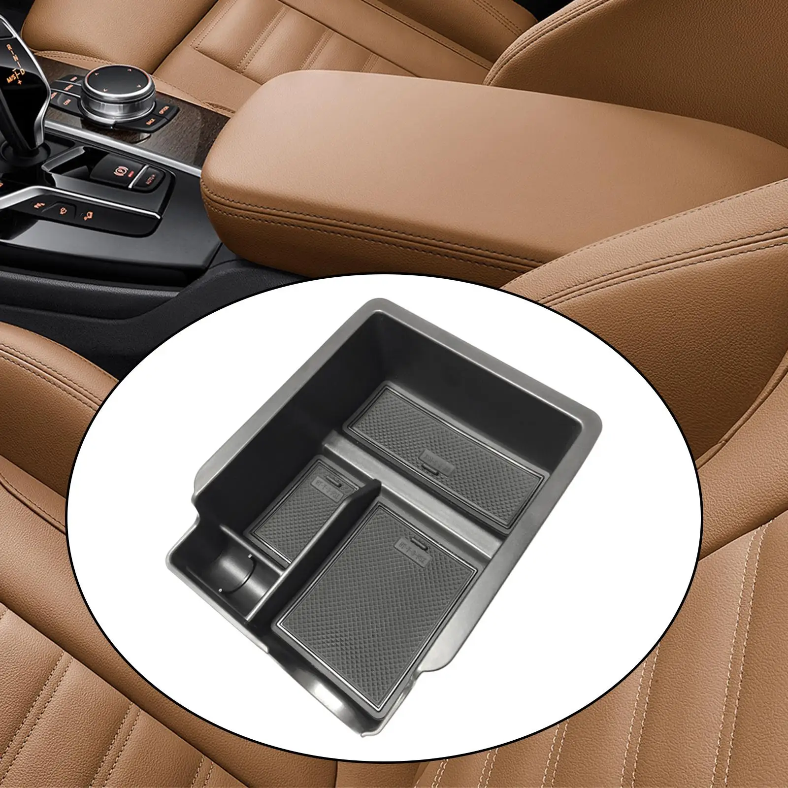 Car Center Console Organizer Tray Stowing 4 Compartments Repair Parts Replaces Console Holder for Tesla Model 3 Y 2021-2022