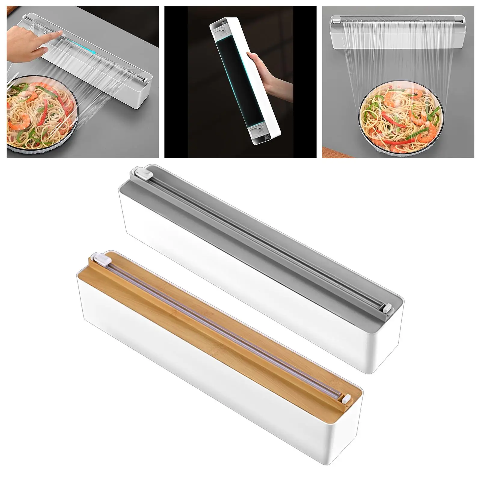 Reusable Cling Film Cutting Box Double Elastic Buckle Household for Restaurant