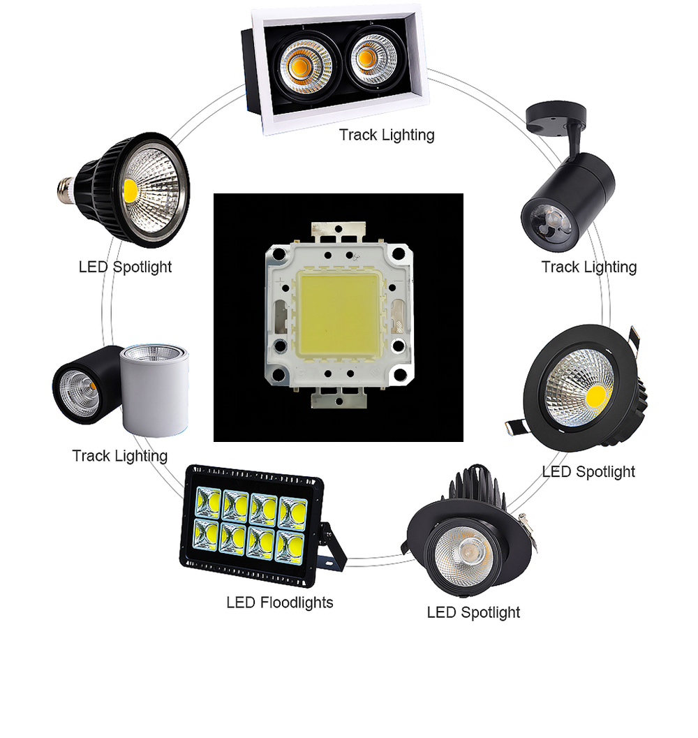 3/pcs High Brightness LED Beads Chip 100W 50W 30W 20W 10W LED COB Chip White Warm White for DIY Flood Light Spotlight