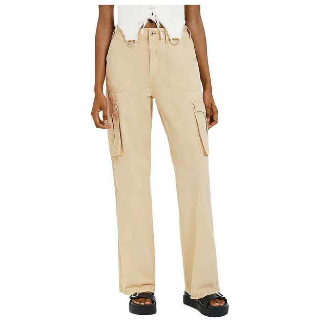 Women's Adjustable Straight Fit Cargo Pants Adjustable Baggy With