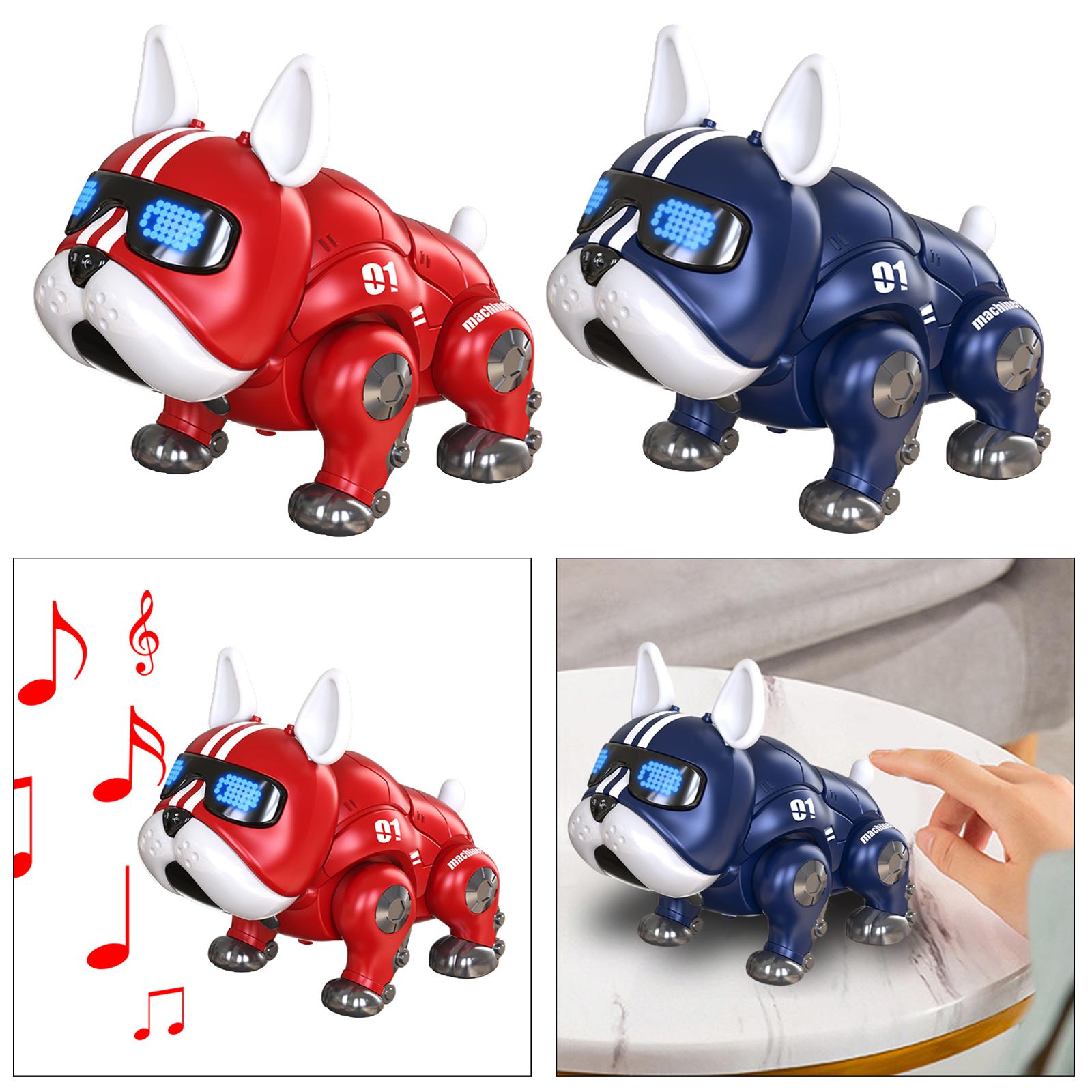 Walking Dancing Robot Dog Toys with Light Early Educational Intelligent Interactive Dog for Kids