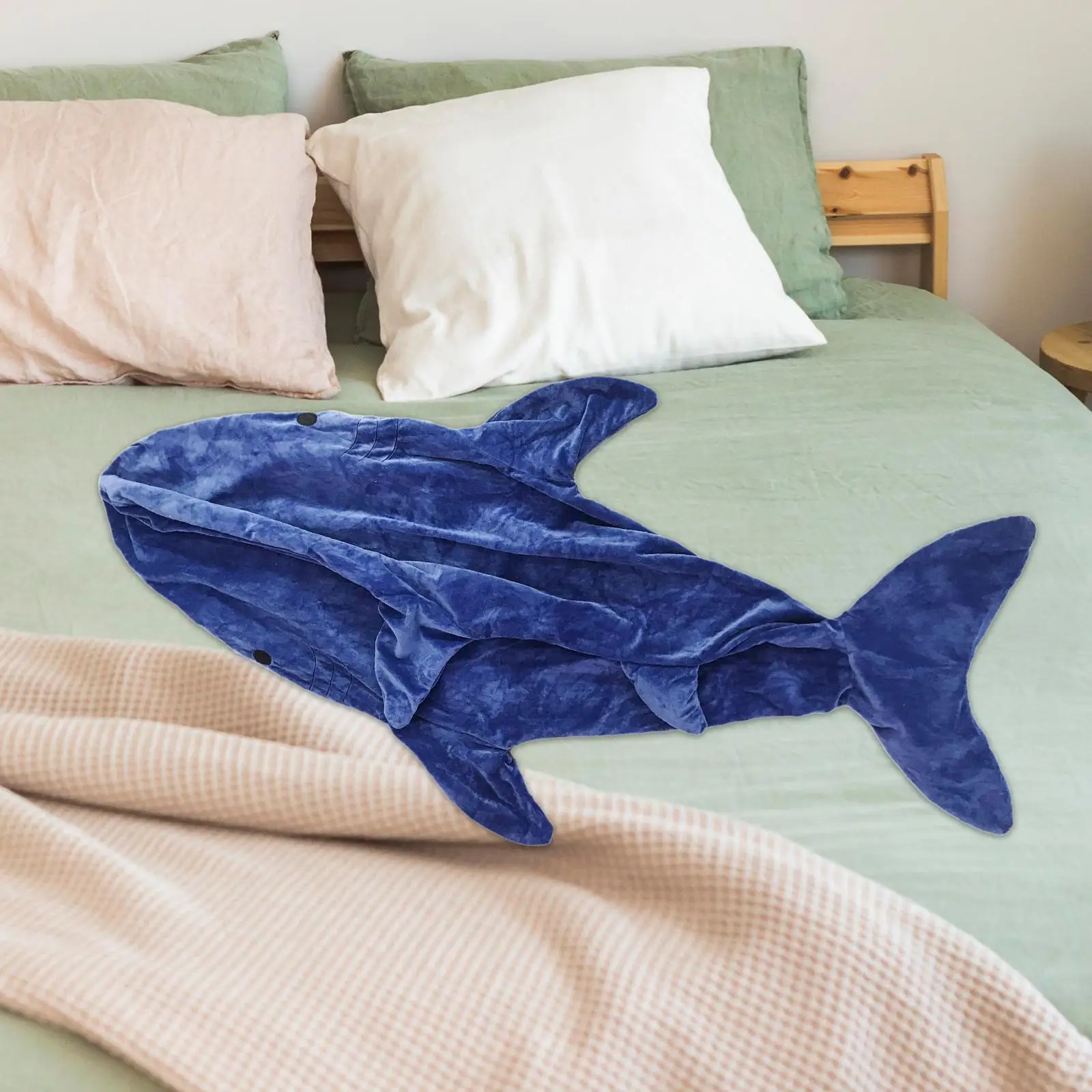 Cute Stuffed Plush Shark Shell Companions Ornament Throw Pillow Hood for Bedroom Living Room Housewarming Easter Halloween