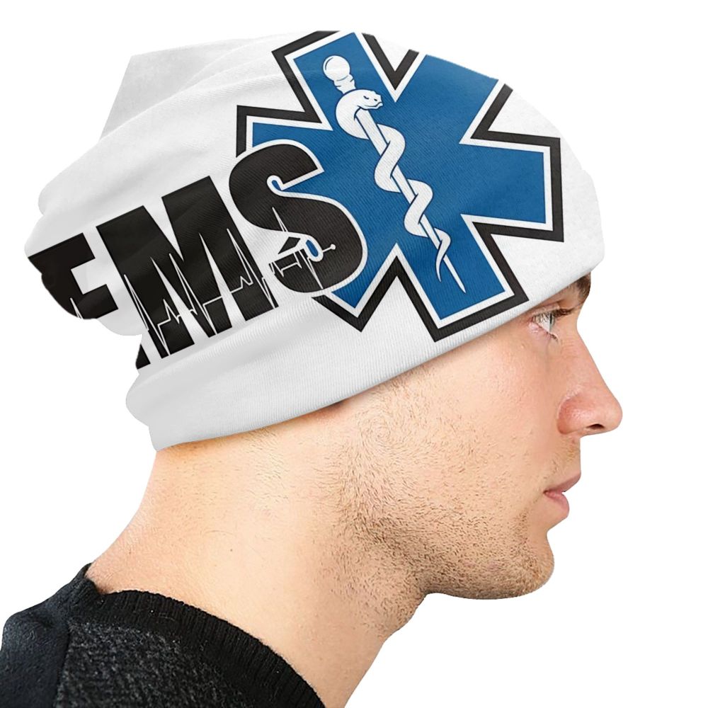 Star of Life Krankenwagen Medical Emt Herzschlag Logo Mütze Mütze Motorhaube Femme Strick mützen Hip Hop Outdoor Schädel Mützen Mützen – Detail 10