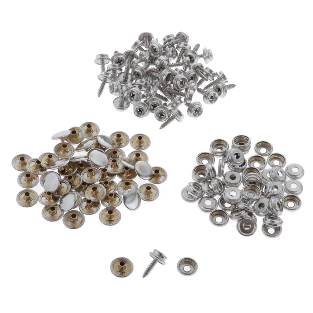 Canvas Snap Fastener Button Socket Replacement Set - Boat Covers, Canopy