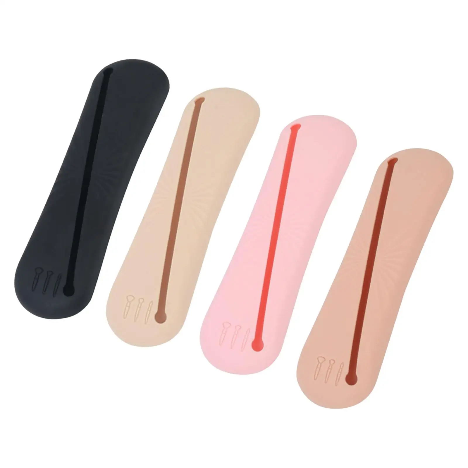 Makeup Brush Holder Cosmetics Holders High Capacity Silicone for