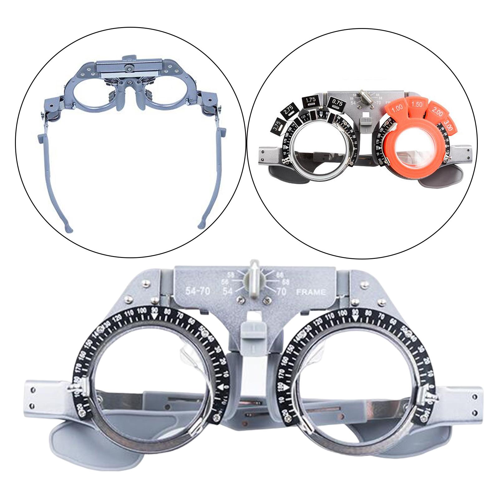 Unisex Optical Trial Lens Frame Eye Optometry Lens Frame Vision Check Wear-Resistant Titanium for Shop Ophthalmic Hospital Adult