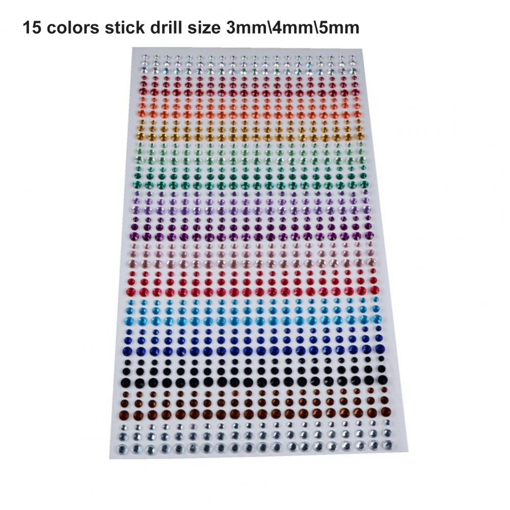 Best of 900Pcs / Sheet Face Glitter Rhinestone Stickers Self Adhesive DIY Decoration 3 / 4 / 5mm 3D Faux Gem Stickers Glitters For The Face Reviews & Tips - Image 5