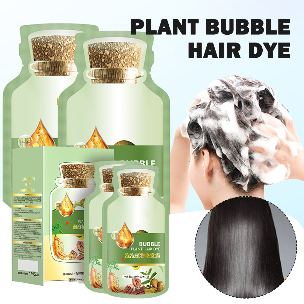 Best of 10pcs / Bag Home Hair Coloring Dyes Cream Natural Plant Bubble Hair Dye Labor-Saving Portable Hair Coloring Gream For Hair Caring Reviews & Tips