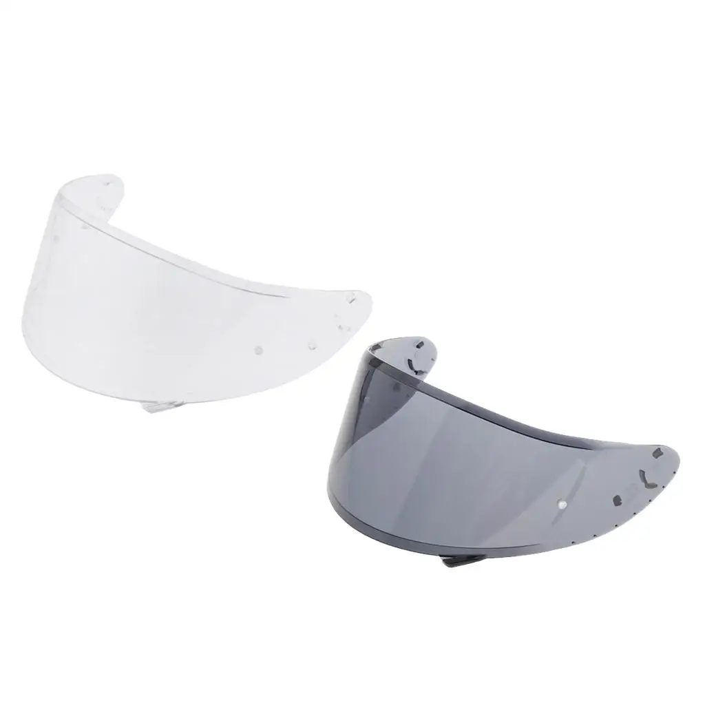 2-Pack Motorcycle Helmet HD Visor for X14    Wind Shield Gray