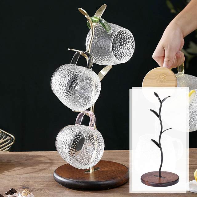 Coffee Mug Holder,Mug Rack Countertop,Leaf Shaped Mug Tree for Counter,Coffee