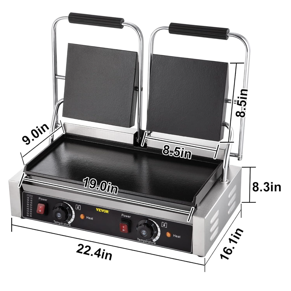 Title 2, Happybuy Commercial Sandwich Panini Press Grill...