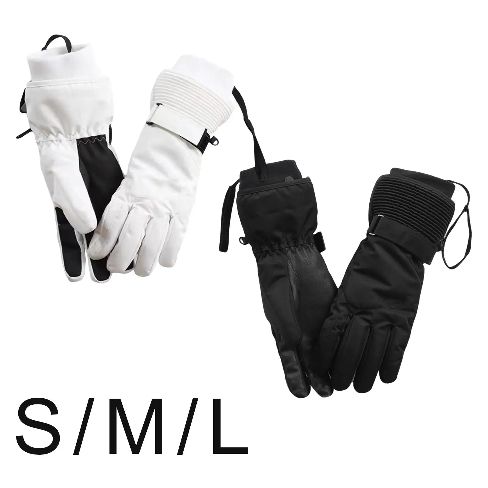 1 Pair Waterproof Cycling Winter Gloves Women Men Touch Screen Warm Fleece  Motorcycle Non- Running Gloves