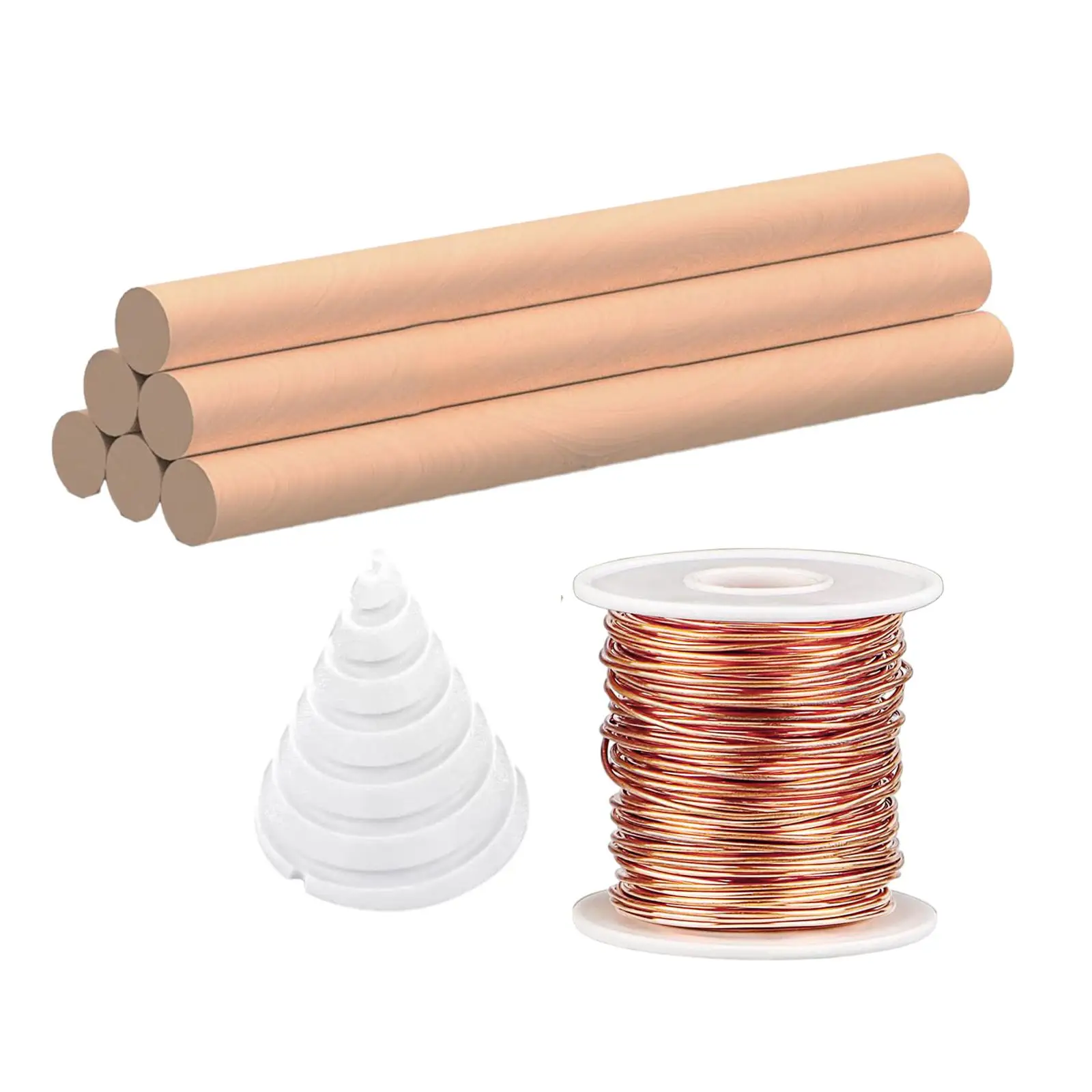 Electroculture Gardening Copper Coil Winding Jig Lightweight High Quality Fibonacci Coil Wooden Stakes for Outdoor Indoor