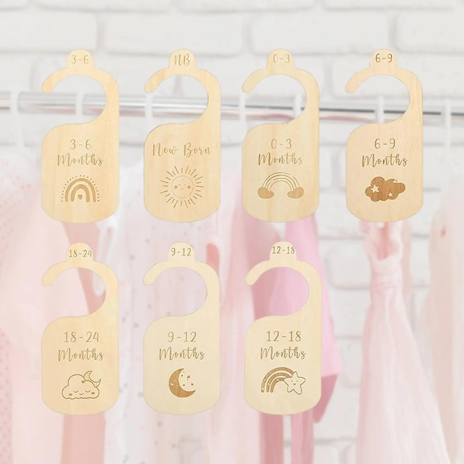 7Pcs Newborn Closet Dividers Organizer Newborn Baby Toddler Clothes Dividers