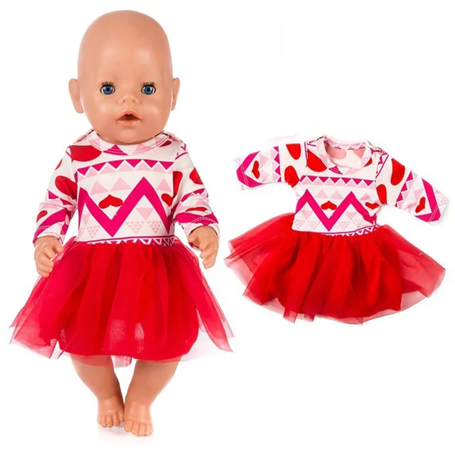 Widealiff Vestido de boneca princesa recém-nascido bebês meninas em casa  escola quarto quarto vestir brinquedo festival de aniversário presentes  para crianças, Vermelho escuro : : Brinquedos e Jogos