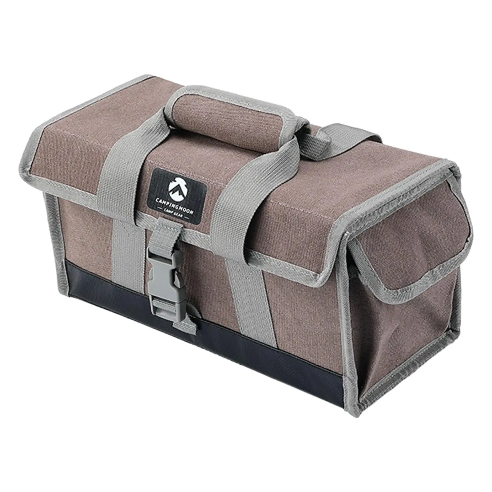 Foldable Camping Tool Bag Canvas Durable Large Capacity Storage Bag Pouch Handbag Container for BBQ Hiking Fishing Picnic Garden