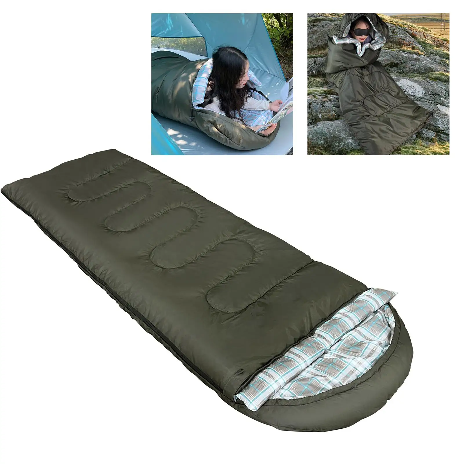 Single Sleeping Bag Lightweight Soft Tent Mat Envelope for Hiking Travel
