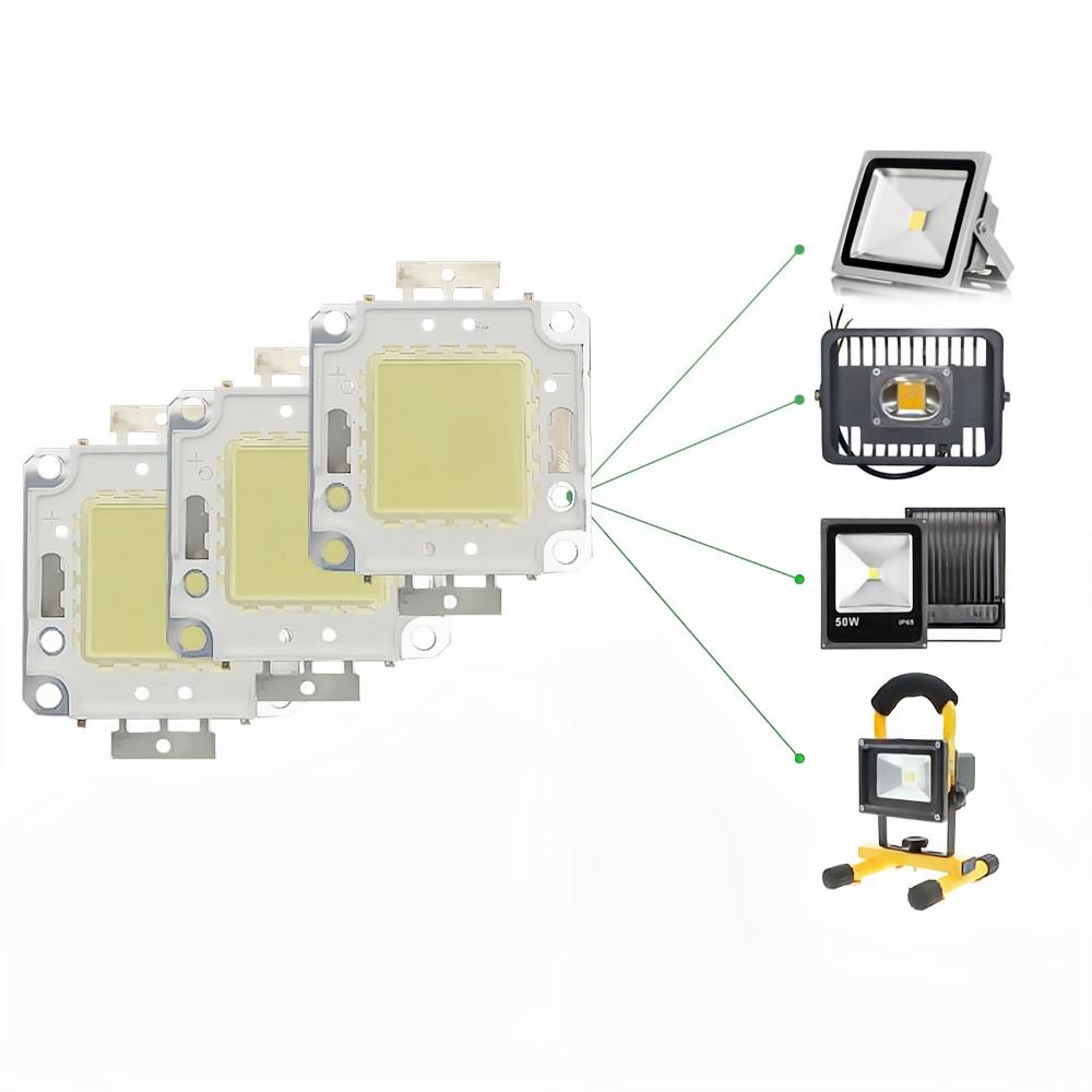 3/pcs High Brightness LED Beads Chip 100W 50W 30W 20W 10W LED COB Chip White Warm White for DIY Flood Light Spotlight