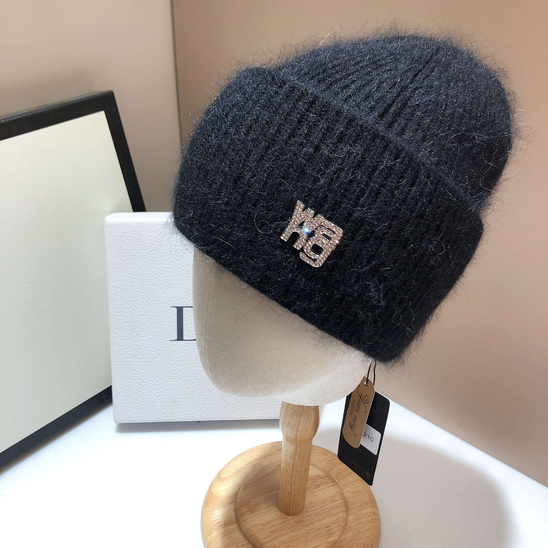 Title 16, 21 Colors Real Rabbit Fur Beanies Winter Hat fo...