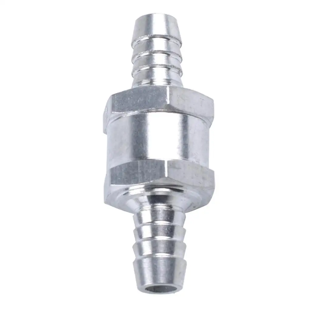 Aluminum 6mm 1/4 Water Petrol  Oil One Way CheckValve Fuel Non-Return