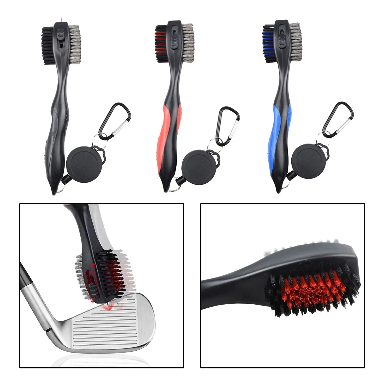 Golf Club Brush Groove Cleaner Cleaning Brushes Golf Accessories Retractable
