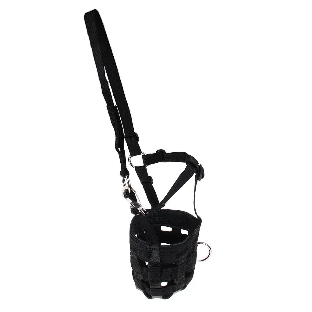 Horse PP Belt Grazing Muzzle W/ Halter Adjustable Collar