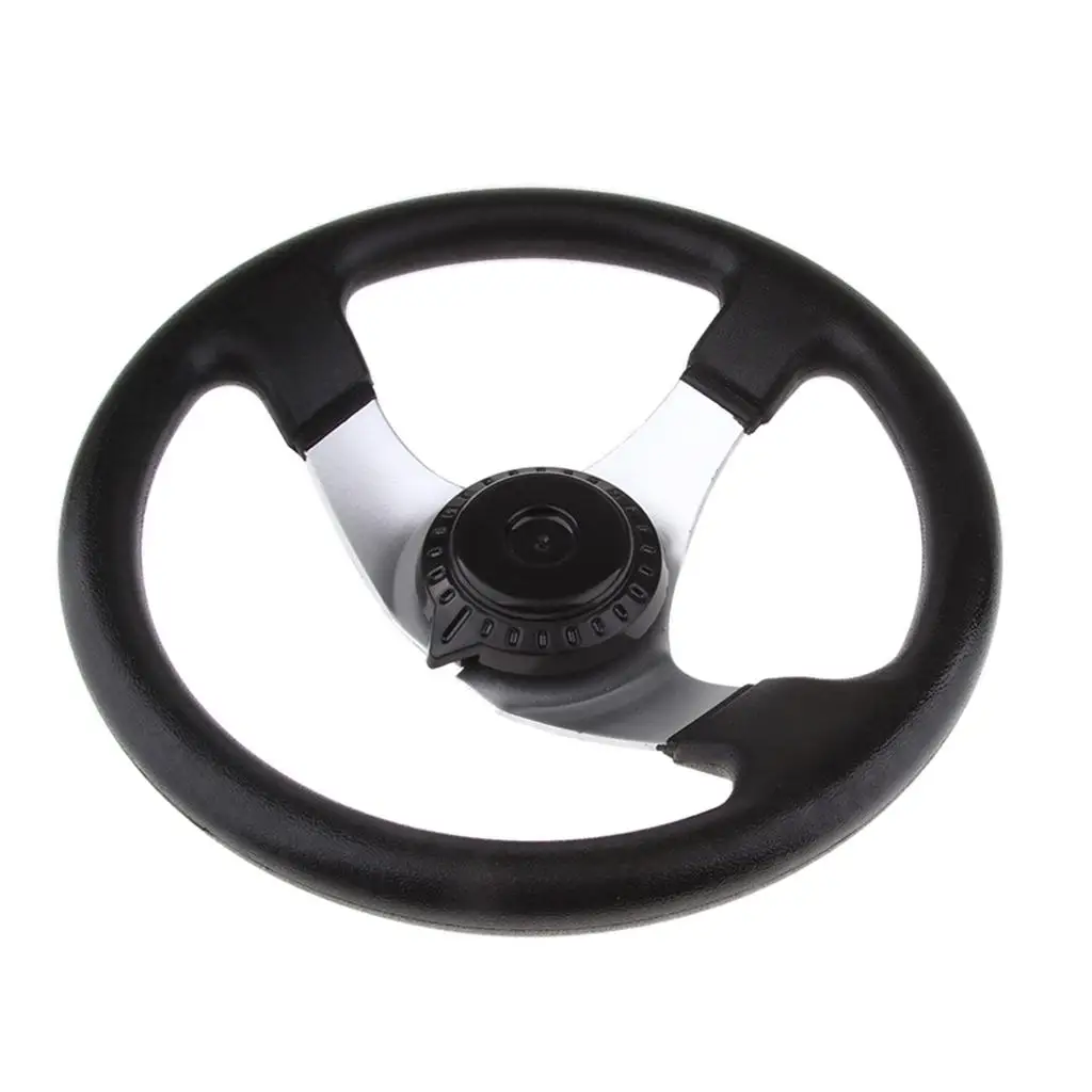 300mm Steering wheel With Cap Assy 3 Spoke Go Kart Buggy Quad Steering Wheel for Kandi JCL Fits 150cc - 250cc Engines