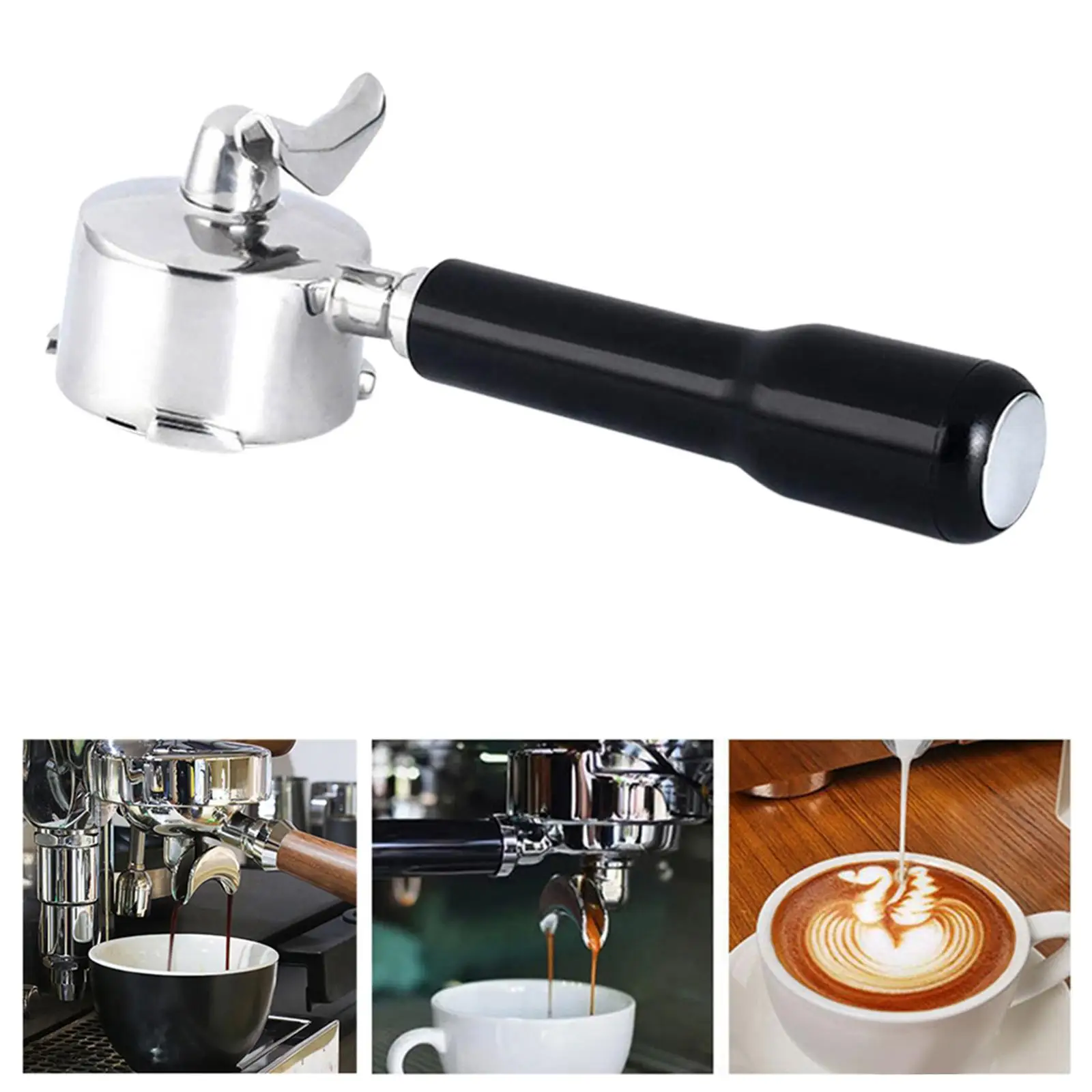 Professional Coffee Bottomless Portafilter Dual Spouts for EC680 685 Cafe