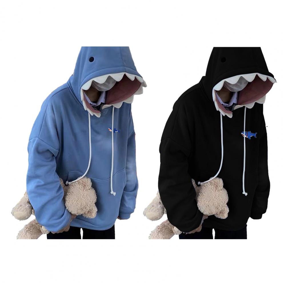 Description Picture 2 of itemMen Hoodie Relaxed Fit Sweatshirt Cozy Stylish Fun Patch Hooded Sweater Trendy Autumn Pullover for Couples Men Women