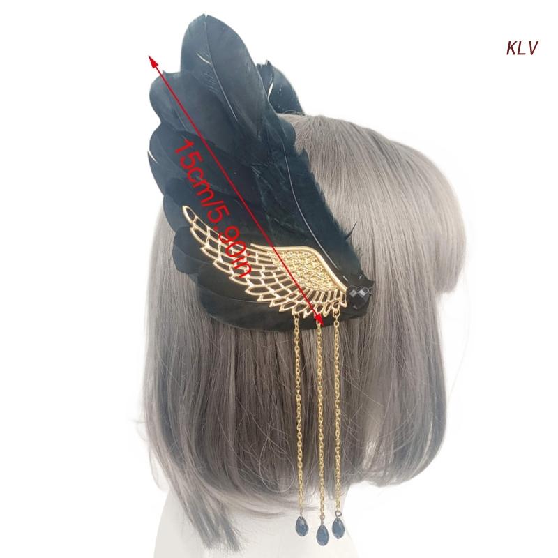 Engels flügel Haars pangen Mädchen Anime Dienst mädchen Haars pange Cosplay Kostüm Party Kopfschmuck Frauen Comic-Show Lolita-Stil Kopf bedeckung – Detail 9
