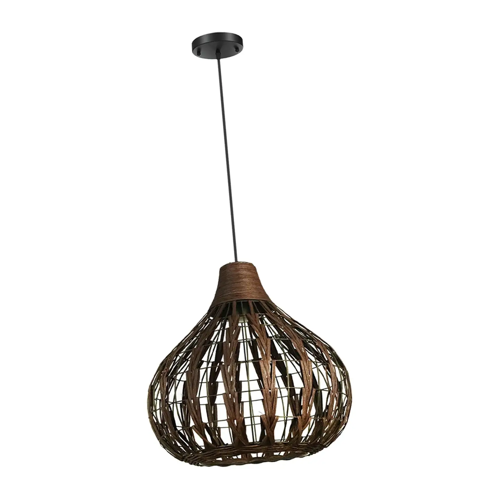 Ceiling Bamboo Lampshade Lamp Shade Chandelier Woven Boho Hanging Pendant Light Cover for Hotel, Balcony, Porch, Corridor, Home