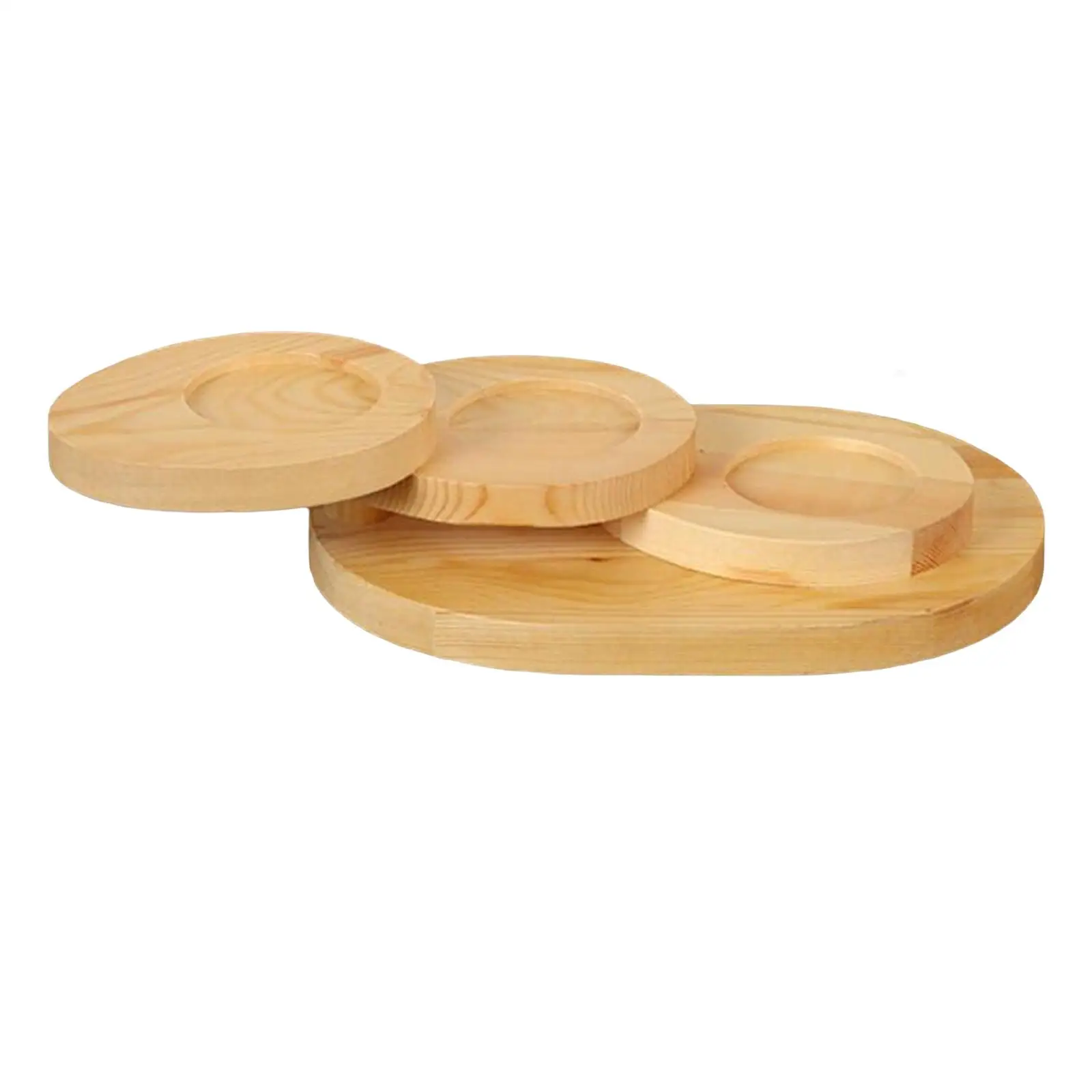 Multifunctional Sushi Serving Tray Succulent Holder Wooden Serving Platters for Christmas