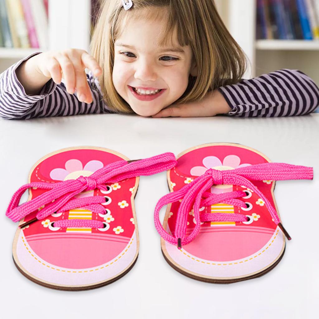Wooden Educational Toys Teaching Aids Threading Toys for Girls Boys Early Education Gifts Play House Learning Basic Life Skills