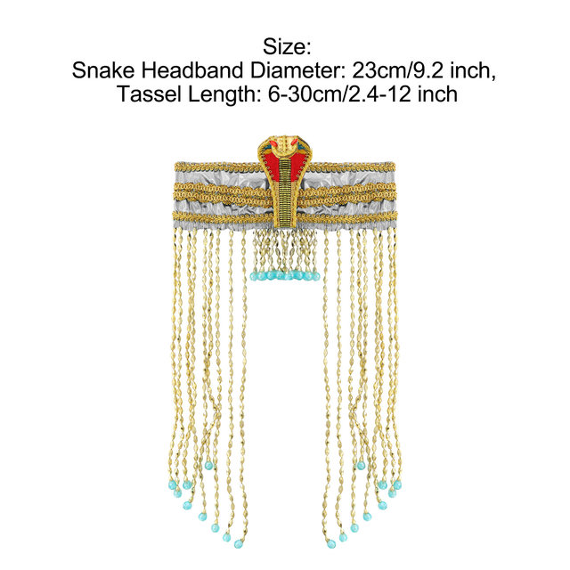 Egyptian Pharaoh Costume Accessories Headdress Collar Arm Sleeves