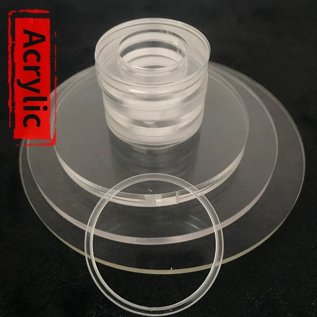 Disque circulaire de plaque en plexiglas en acrylique transparent pour les  signes de fête de mariage facile à couper 30pc