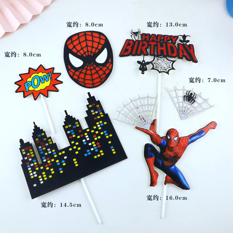 1 Juego de banderas de Spider Man para decoración de Cumpleaños de Niños,  figuras de dibujos animados de Anime, Disney, Marvel, Spiderman, accesorios  de fiesta| | - AliExpress