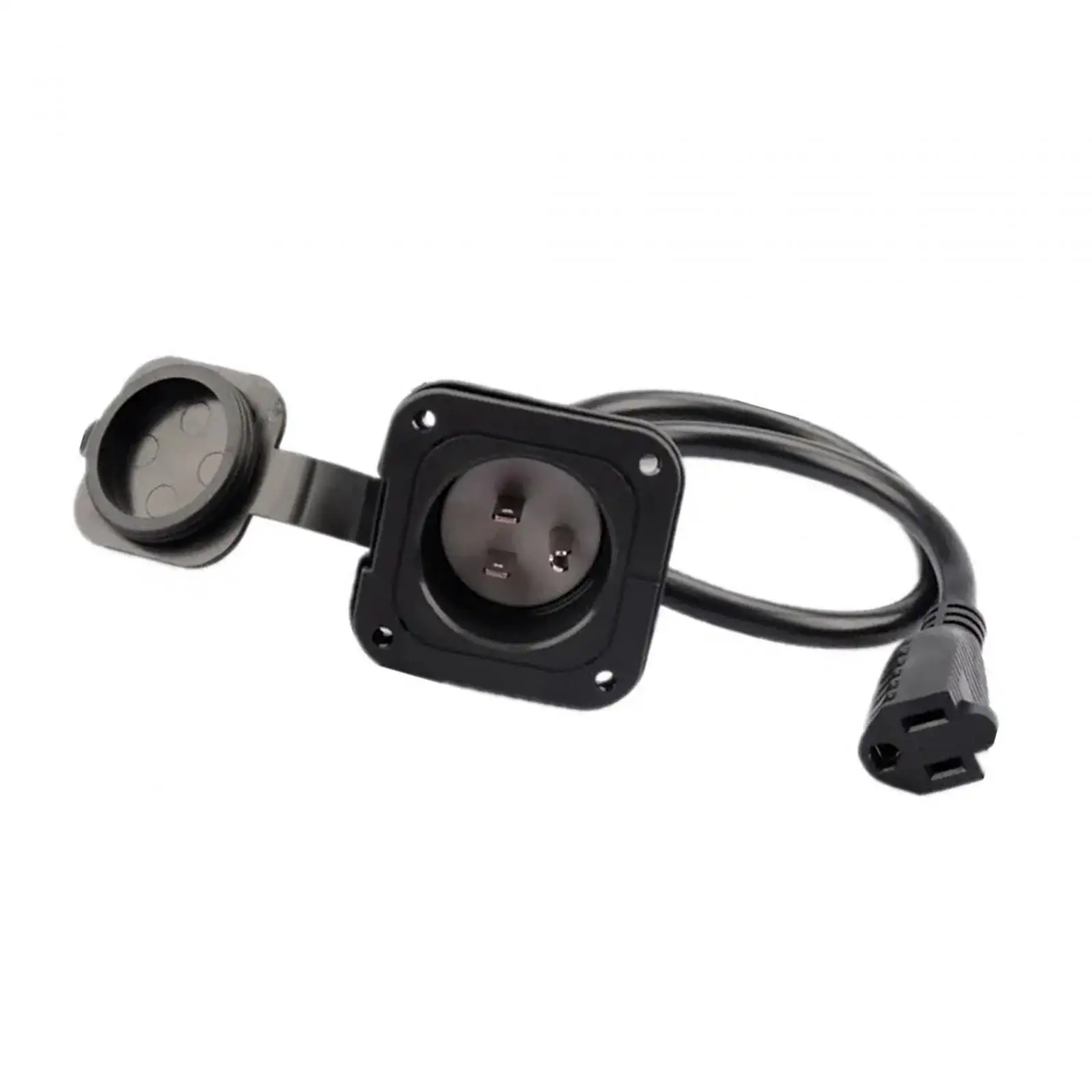 Power Plug Inlet Box Socket 125V 15A Weather Proof Boot for Boat