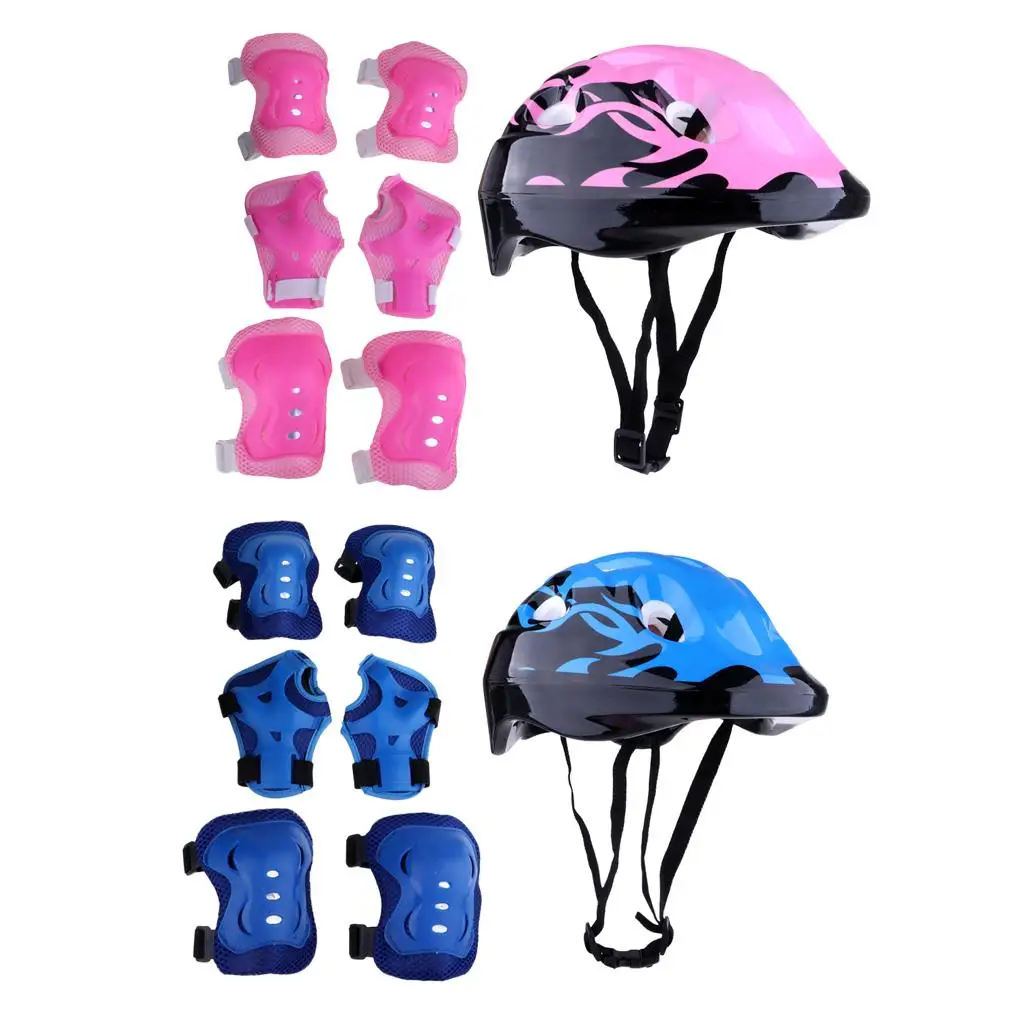 2 Packs Kids Sports Protective Gear Set,  and Pads of Wrist, Elbow, Knee, for Skateboarding, Skating, Scooter, Cycling