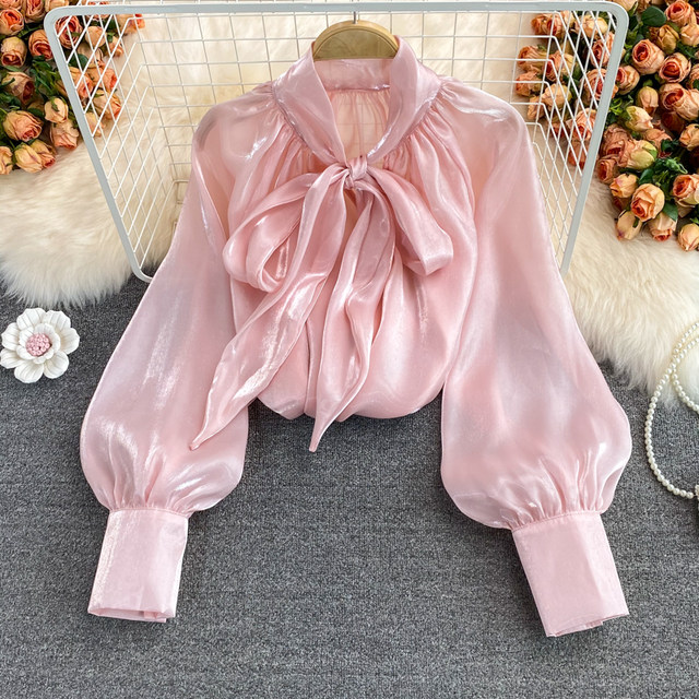  Business Casual Tops For Women, Office Work Button Down  Shirts Long Sleeve Versatile Chiffon Loose Fitting Tops For Summer Solid  Lapel Dressy Blouses Wedding Party Attire Fashion 2022