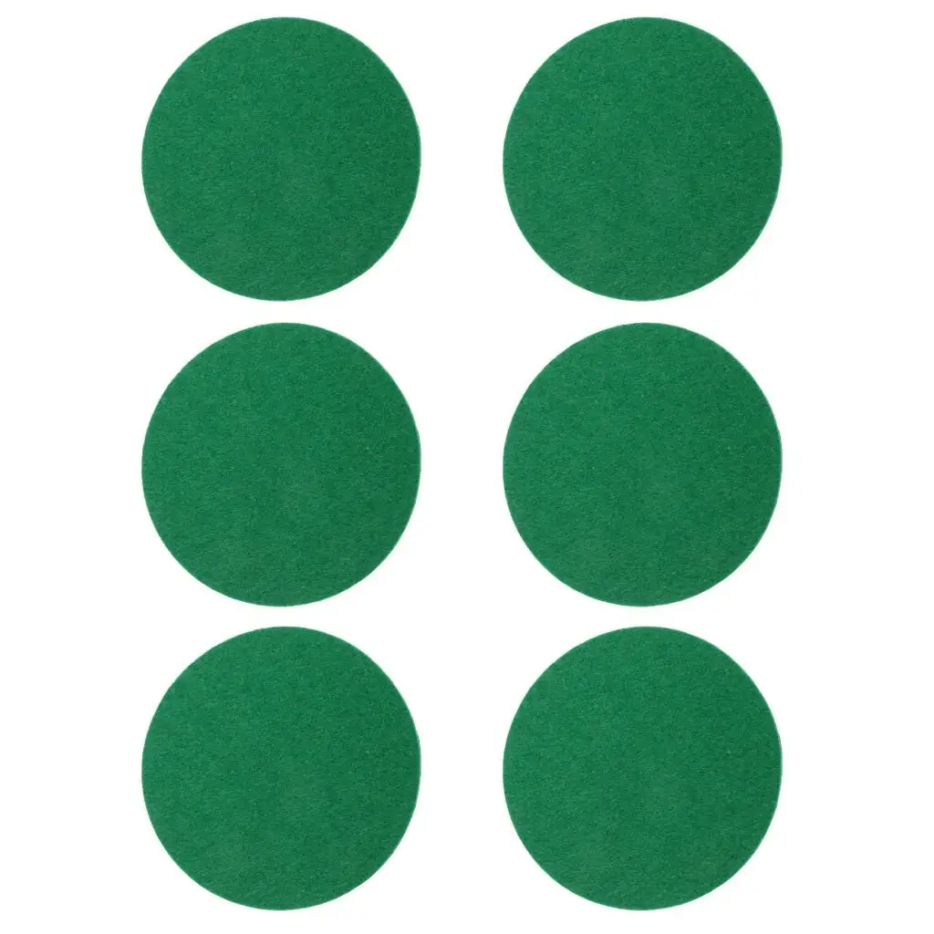 10x  Self Adhesive  Mallet Felt Pads, Green, 3 Sizes Available - Replacement Felt Pads  Hockey Slider Pushers Paddles