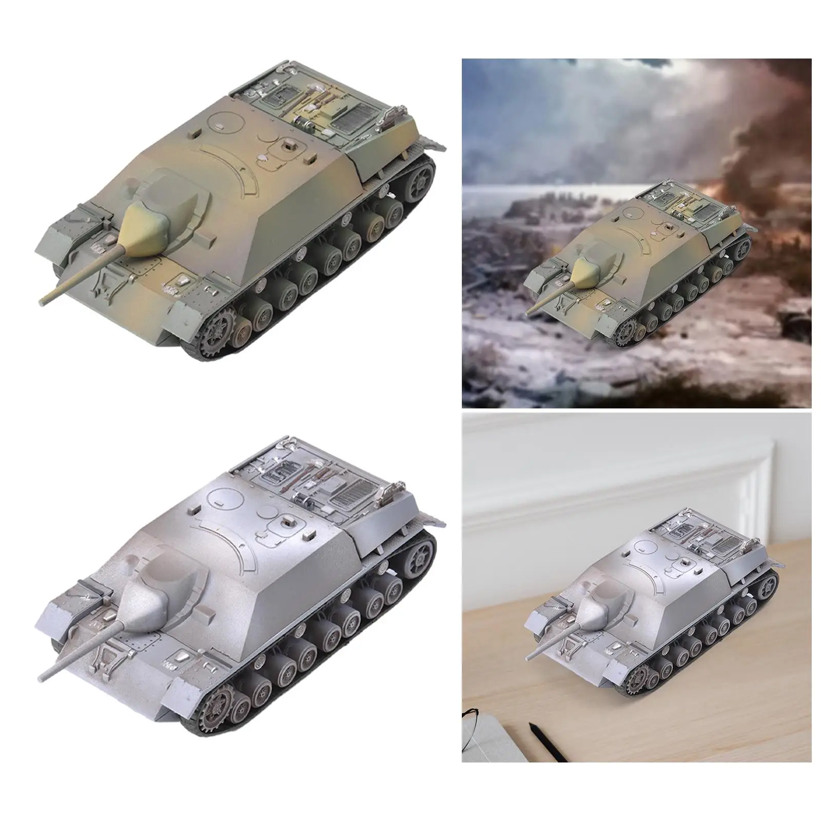 1:72 Scale Tank Model Kits DIY Assemble Table Scene Vehicle Tank Model Toy Collection for Boy Adults Kids Children Birthday Gift