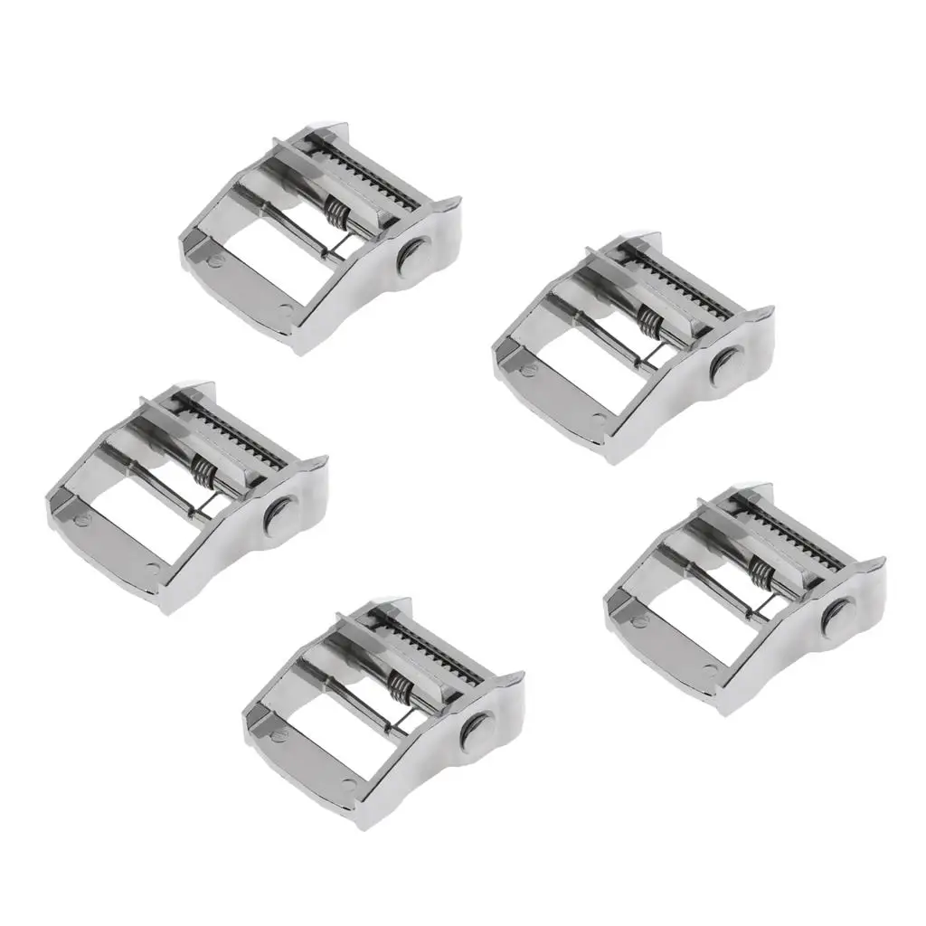 5 Pieces Cam Buckle Webbing Buckle Toggle Clip 38mm  Buckles for  Backpack Straps