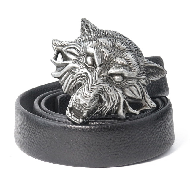 WOLF'S HEAD x LASTMAN STUDDED BELT 35mm / RED (242LM-AC06